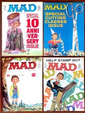 Four MAD MAGAZINES from 1962/63  #72, 76, 77, 78  All in FINE condition picture