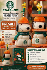 Starbucks x Peanuts Snoopy glass pre sale  picture