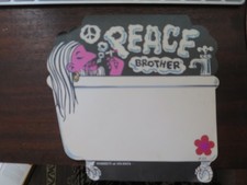 Vintage 70s Memo Note Pad 6” Peace Brother Retro Smoking picture
