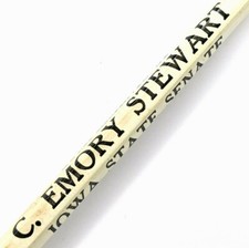 c1950s IA Pencil C. Emory Stewart Iowa State Senate Campaign Political Promo VTG picture