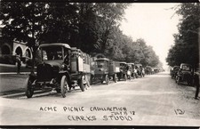 Acme Picnic Cadillac MI Michigan 1918 RPPC Photo Postcard COPY picture