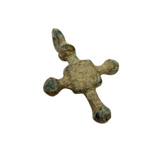 Ancient Kievan Rus Bronze Cross Pendant Medieval 11-13th Century Orthodox Relic picture
