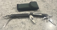 Vintage MultiFunction Camper Tool Knife/Case Hapeville Police Dept Chief Attaway picture