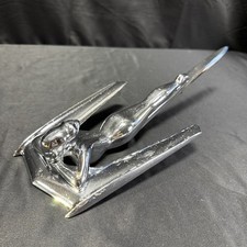 1950-54 Nash Flying Lady Goddess Hood Ornament Chrome OEM Vintage (George Petty) picture