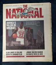 1990 THE NATIONAL sports daily newspaper Premiere Edition Michael Jordan NM picture
