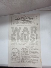August 15, 1945 Original Savo Island press news Victory Edition picture