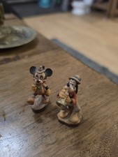 Vintage Mickey And Goofy Anri Wood Figures From Italy picture