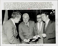 1971 Press Photo Sponsors of amendment to draft bill meet in Washington picture