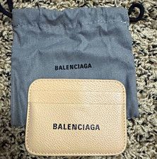 Balenciaga Beige Leather Logo Pattern ID/Document Holder Card Case Women picture