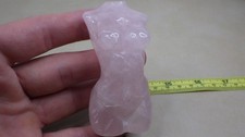 Gorgeous Carved Goddess Torso Rose Quartz Unconditional Love picture