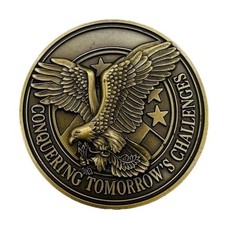 Vintage 1992 USAF Air Force Ball Misawa Conquering Tomorrow Challenge Coin RARE picture