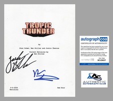 JACK BLACK AND BEN STILLER AUTOGRAPH SIGNED TROPIC THUNDER FULL SCRIPT ACOA picture
