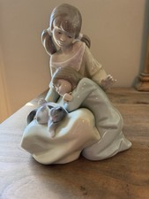 Lladro 2 Sisters With Kitten #1534 Excellent Condition ~ No box picture