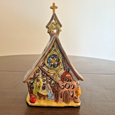 Blue Sky Clayworks Nativity Candle House Heather Goldminc 2009 EUC picture
