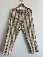 Dries Van Noten Pink Striped Trousers Straight Leg Pants - Mens Size 30 picture