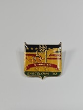 USA Gymnastics Souvenir Lapel Pin Barcelona Spain 1992 Olympic Summer Games picture