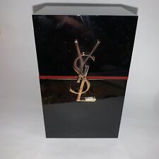 pre-loved auth YSL Saint Laurent black lucite hinged LIPSTICK BOX large logo picture
