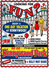 Vintage Kennywood Amusement Park Ad Magnet –West Mifflin, Pennsylvania picture