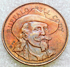 Vintage Souvenir Token Buffalo Bull Cody picture
