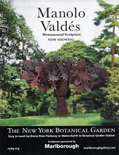 MANOLO VALDES Monumental Sculpture Art Gallery Showing Print Ad~2012 picture