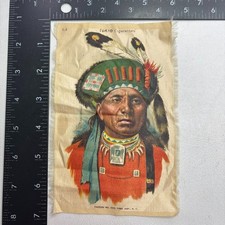 VTG LG SIZE (Wrinkles) NATIVE AMERICAN INDIAN TOKIO CIGARETTES Tobacco Silk 55MU picture