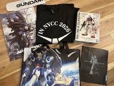 NYCC 2026 Gundam Panel Giveaways Promo Bundle Tshirt Tote bag Model Kit Poster picture