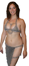 Valentine GIFT , Party Style Bra chain mail silver link metal lingerie bra new picture
