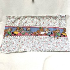 Vintage Franco Standard Pillowcase 20” X 30” Dolls Bears Floral Roses picture