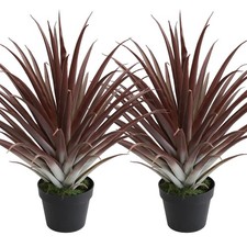 momoplant 2 Pcs 27 Inch Red Artificial Aloe Vera Plants Potted picture
