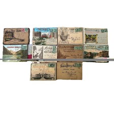 Lot 10 Letters On Pull Out Pictorial Postcards USA & Canada 1917-1925 Travel picture