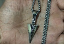 Trillionaire Maker Magical Silver Triangle Protection Luck Success Charm Pendant picture