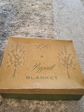 Vintage Pepperell Belmont Rayon Nylon Blanket Pink Stripes Satin Trim 72 x 84 picture