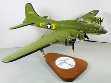 Boeing B-17 Flying Fortress Memphis Belle Mahogany Wood Desk Model 15x20 Inches picture