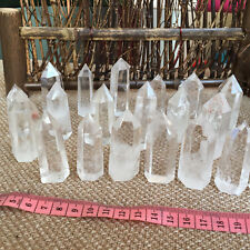 10PCS natural clear quartz obelisk crystal wand point healing random 35-45mm picture