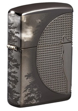 Zippo Wolf Design Armor Black Ice Lighter 49353 Deep Carve MultiCut 360 NEW Box picture