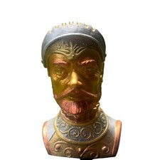 Home Craft Knight Bust Statue Medieval Decor Unbreakable Fine Sculpted picture