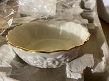 The Lenox Rose Blossom Bowl - Adorned with Pure 24 Karat Gold Trinket Bowl 4.5