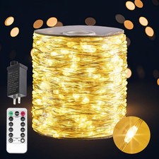 100FT 300LED Fairy Lights Plug in Warm White Silver Christmas String Lights picture