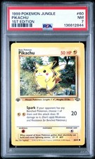 Pikachu #60 1999 Pokemon Jungle PSA 7 1st Edition picture