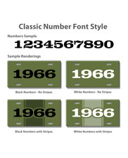 1966 Customizable License Plate - 15 colors - 4 font styles - Made in the USA picture