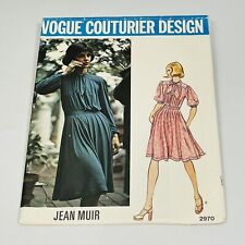 Vogue Couturier Design Jean Muir 2970 Dress sz 10 Rare 70's Cut Counted Complete picture