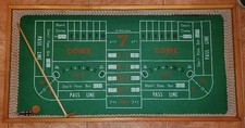 Vintage M.C. BALLARD CO Tabletop Craps Game Layout Wood Frame Bumper Walls GrVC picture