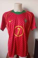 PORTUGAL MATCH VINTAGE SHIRT LUIS FIGO EUROPEAN 2004 HOME VERSION REMAKE SIZE L picture