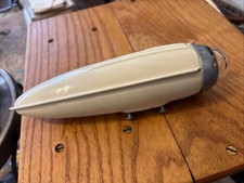 Vintage Ribbed Torpedo Bicycle Fender Headlight,  Pre War Skip Tooth Balloon  picture