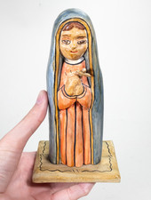Vintage 1997 Jose Armijo Signed NM Nuestra Señora de los Dolores Wood Santo picture