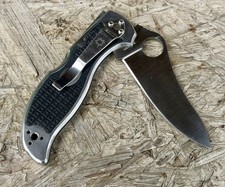 RARE Vintage Spyderco Stretch C90P  Folding Knife - SS W/Kraton Handle picture
