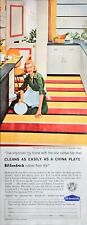 1956  B.F, GOODRICH Rubber Floor Tile Easy Clean As China Plate Vintage Print Ad picture