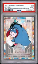 2023 Topps Disney Chrome 100 Eeyore 100 Year Diamond Refractor /100 PSA 9 Winnie picture