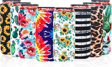 8 Pcs Slim Can Coolers Sleeves for 12Oz Slim Beer & Hard Soda, Tall Skinny Can C picture