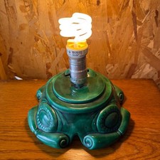 Vintage Atlantic Mold Green Ceramic Christmas Tree Base Only Tested picture